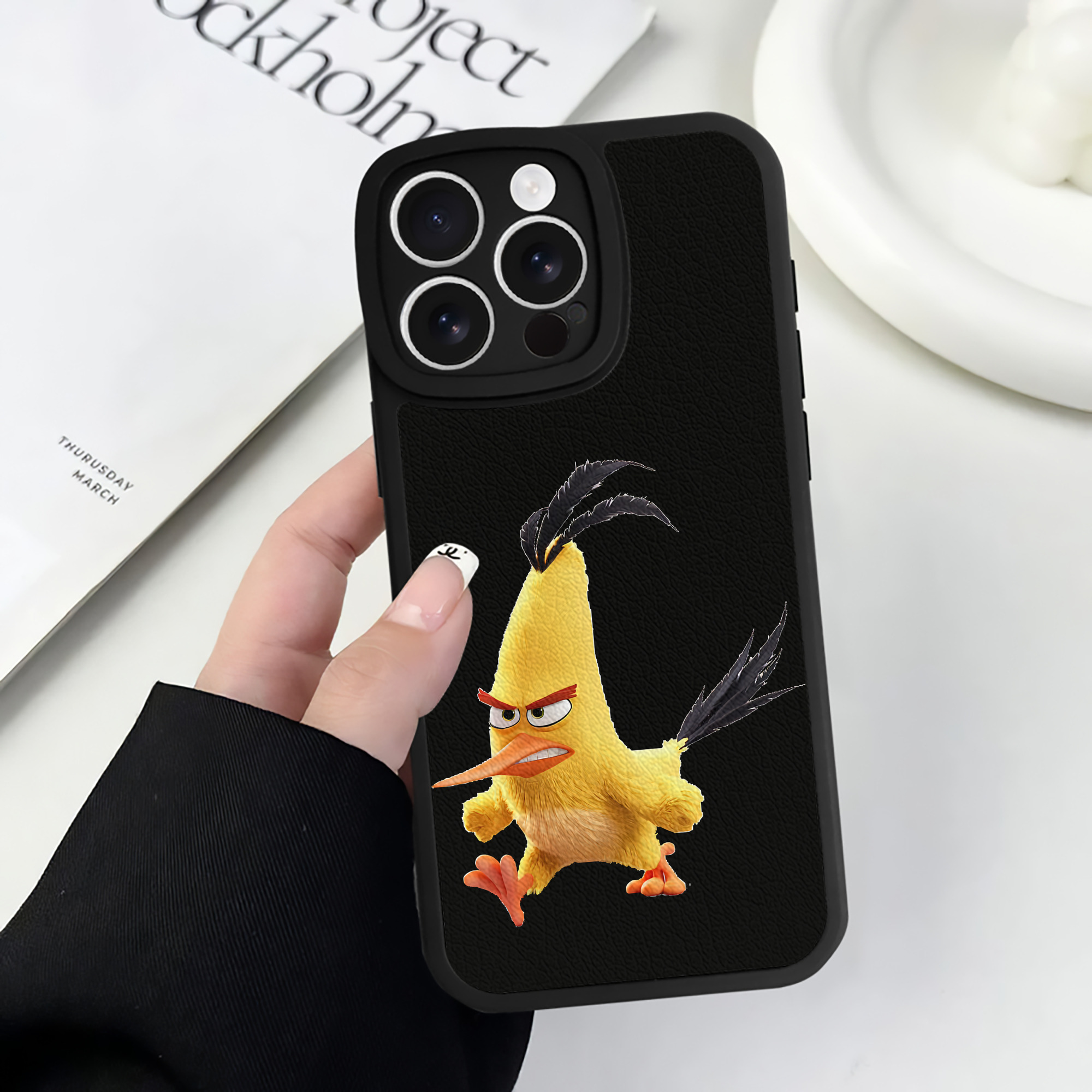 （画像用） Angry Birds アングリーバード 【iPhone 16シリーズ対応】シリコンスマホケース（レザー調） 材質：シリコン